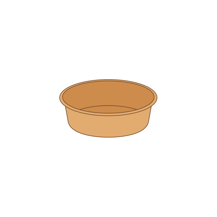 POT SALADE KRAFT BRUN 850ML DIAM 183 CM PAR 300
