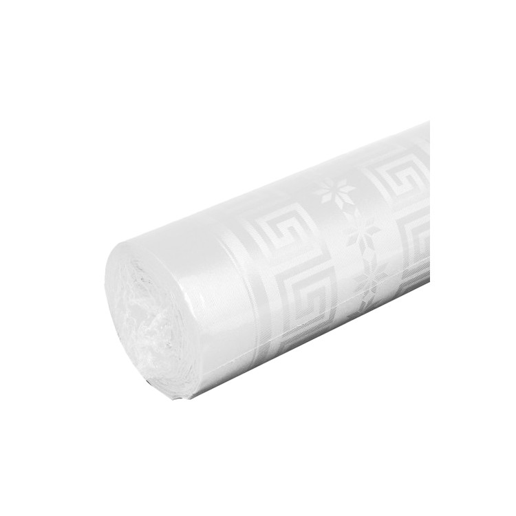NAPPE DAMASSE 1.2x50M BLANC PAR 4