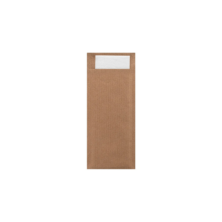 POCHETTE LUNCH KRAFT BRUN  / SERV CELIOUATE BL 38X38 PAR 240