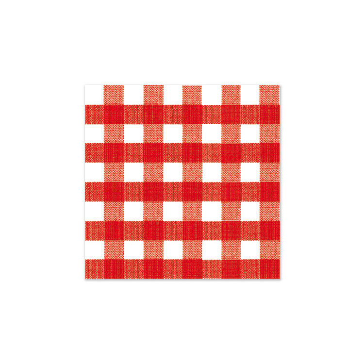 SERVIETTE 40X40 BISTROT ROUGE PAR 20