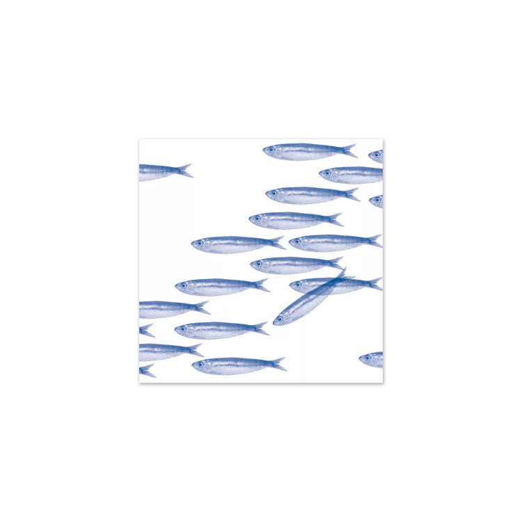 SERVIETTE 40X40 BANC DE SARDINES PAR 20
