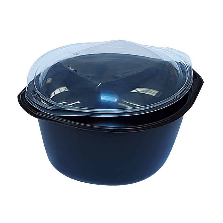 BOITE WOK NOIRE 2300CC + COUV PAR 150