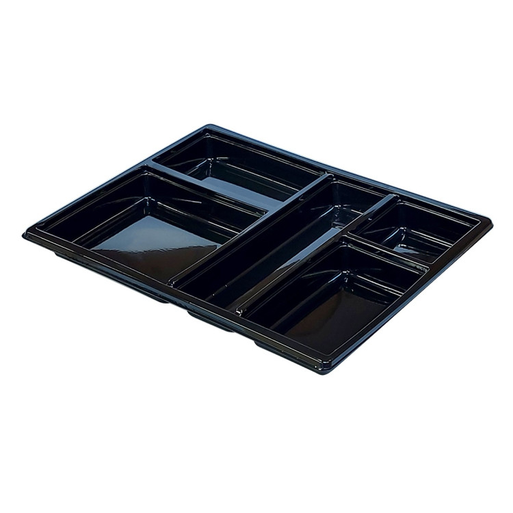 PLATEAU REPAS 5COMP NOIR PAR 200