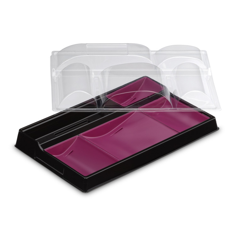 PLATEAU REPAS LUXE 5COMP +COUV /20
