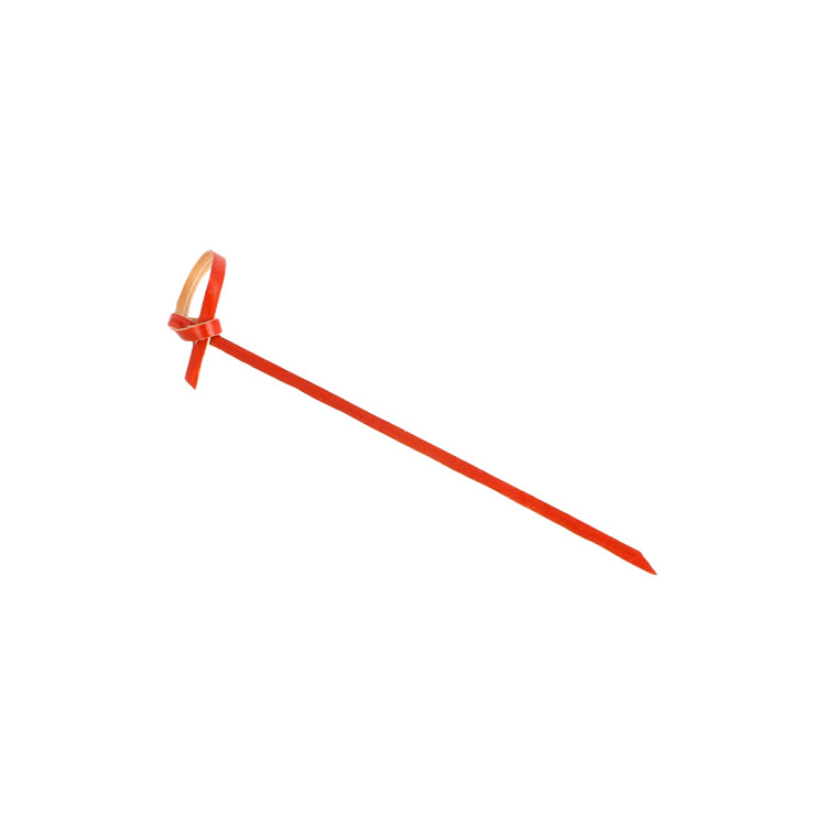 PIQUE BAMBOU RUBAN ROUGES 9CM PAR 100