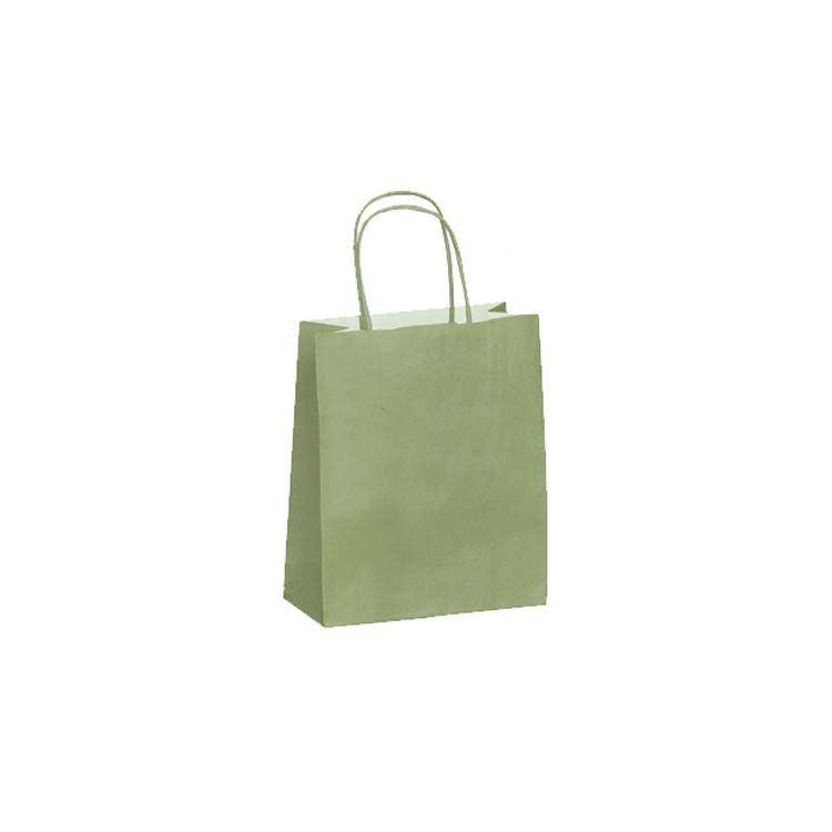 SAC PF KRAFT VERT AMANDE 23X12X30 CM PAR 50